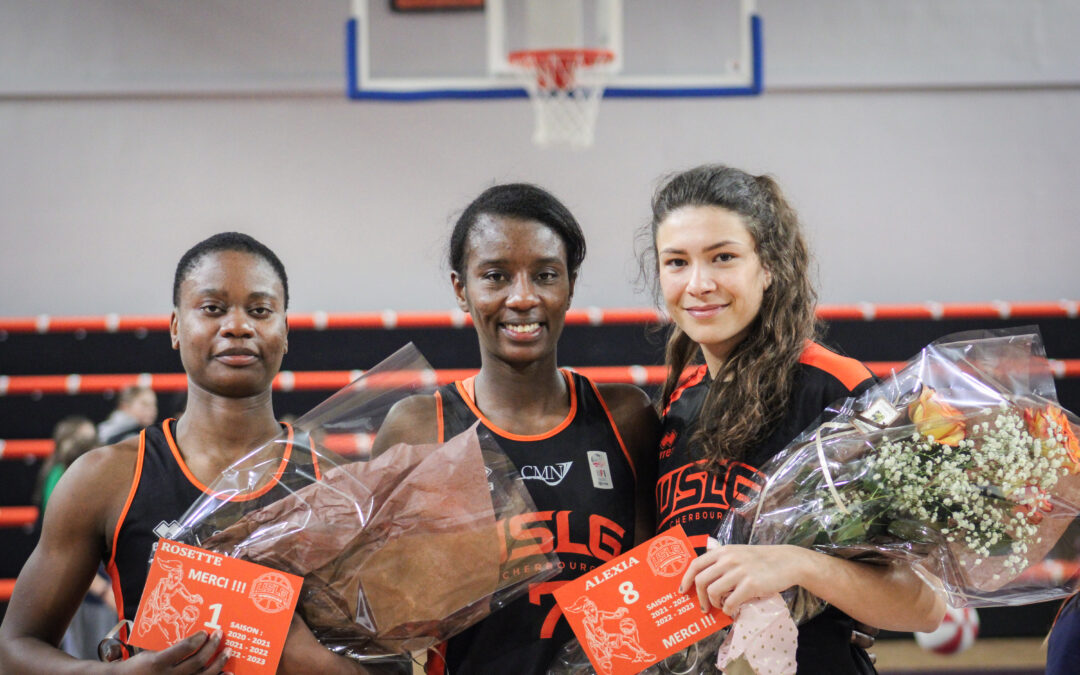 Rosette Meny, Désirée Bakabadio, Alexia Bothier, USLG Basket Cherbourg
